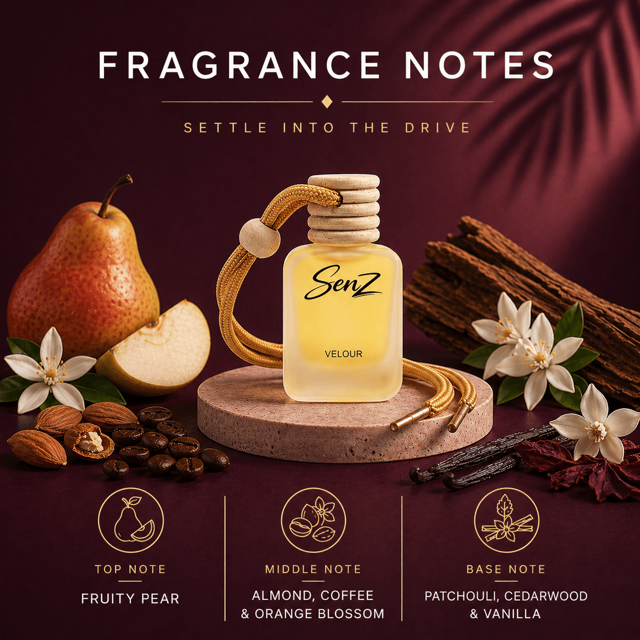 Velour Car Freshener - SENZ CAR FRESHENER